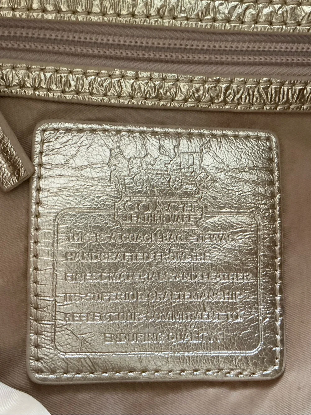 Coach beige logo